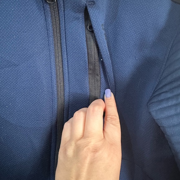 Under Armour Small Blue Storm Dakota Full Zip Ribbed Sleeve Golf Jacket - Picture 4 of 9